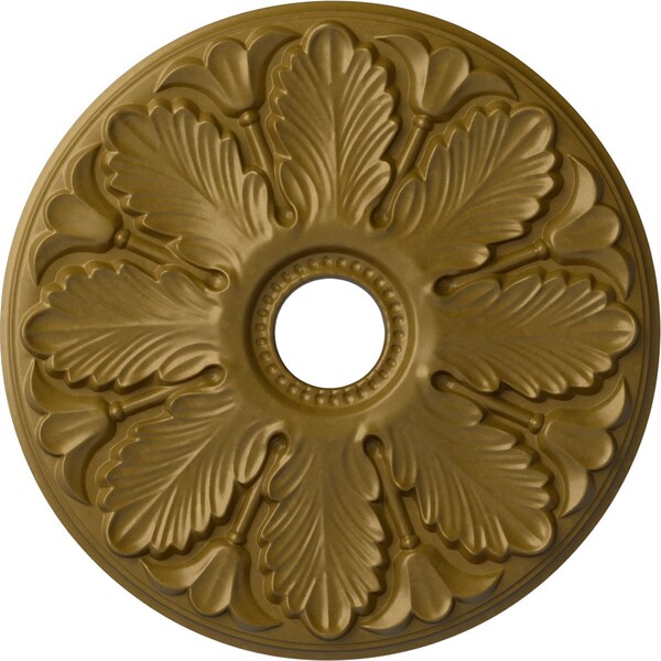 Ekena Millwork Milan Ceiling Medallion (Fits Canopies up to 4 5/8"), Hand-Painted Gold, 24 1/2"OD x 3 1/2"ID x 1"P CM24MIGLS - main